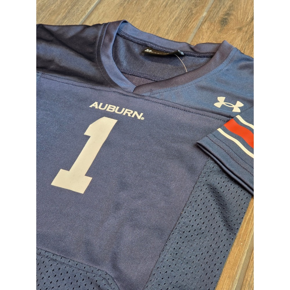 Under Armour Auburn Tigers Navy Blue Football Jersey Youth 3T Number 1 NWT